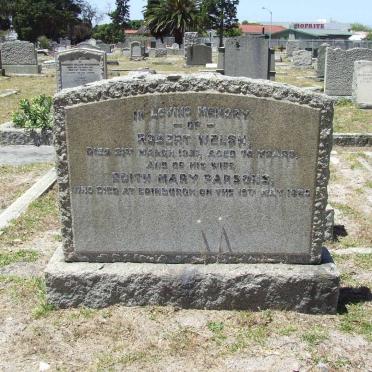 WELSH Robert -1951 &amp; Edith Mary PARSONS -1925