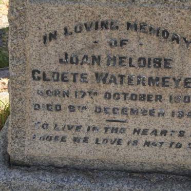 WATERMEYER Joan Heloise Cloete 1908-1944