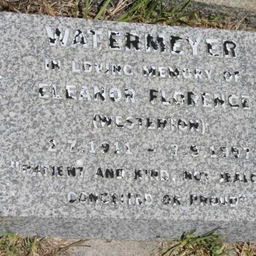 WATERMEYER Eleanor Florence nee WESTERTON 1911-1997