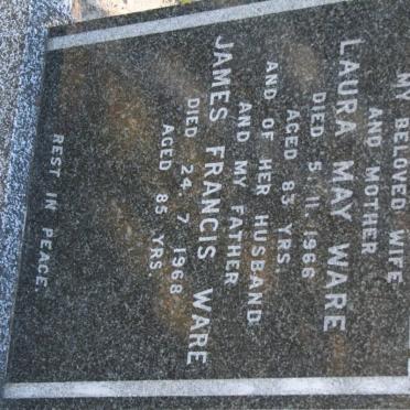 WARE James Francis -1968 &amp; Laura May 1966