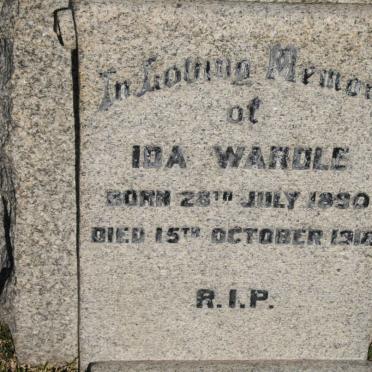 WARDLE Ida 1890-1918