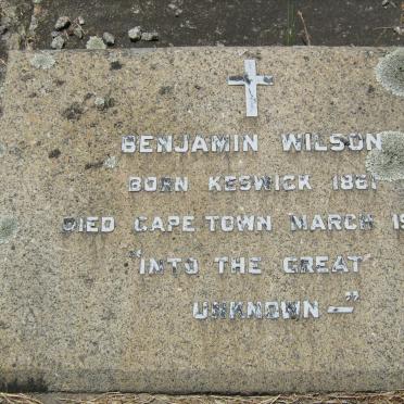 WILSON Benjamin 1861-1960