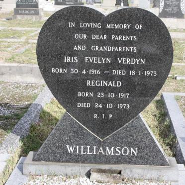 WILLIAMSON Reginald 1917-1973  &amp; Iris Evelyn Verdyn 1916-1973