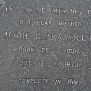 WRIGHT Marie Clara 1894-1970