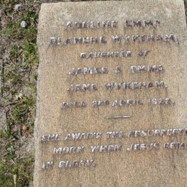 WYKEHAM Adeline Emma Blanche -1922