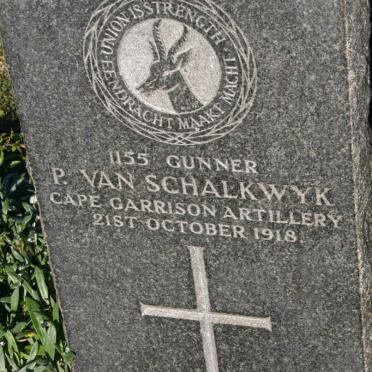 SCHALKWYK P., van -1918