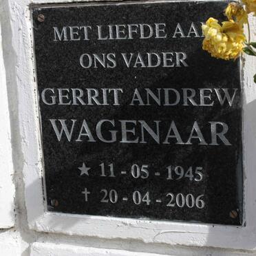 WAGENAAR Gerrit Andrew 1945-2006