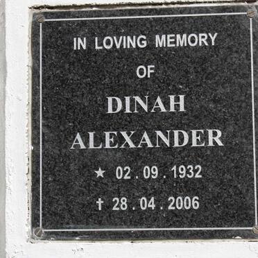 ALEXANDER Dinah 1932-2006