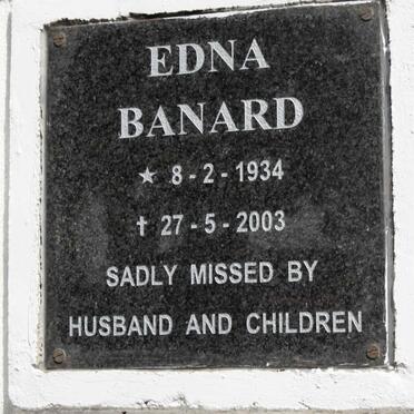 BARNARD Edna 1934-2003