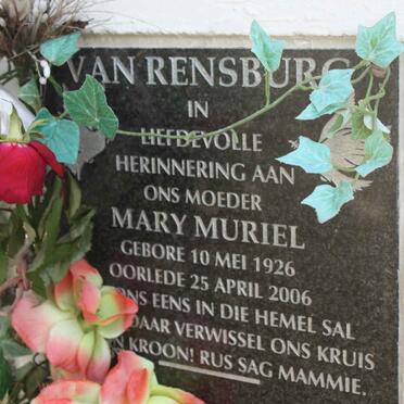 RENSBURG Mary Muriel, van 1926-2006
