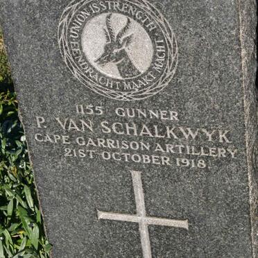 SCHALKWYK P., van -1918