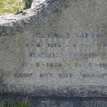 ? Donald John 1915-1981 &amp; Hazel Vivienne 1922-1980