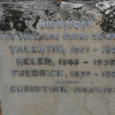 ? Valentin 1861-1936 &amp; Helen 1865-1933 :: ? Fredrick 1899-1932 :: ? Christian 1889-1937