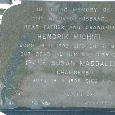? Hendrik Michiel 1902-1962 &amp; Irene Susan Magdalena CHAMBERS 1908-1973