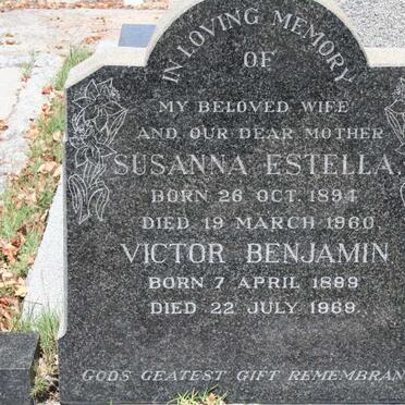? Victor Benjamin 1899-1969 &amp; Susanna Estella 1894-1960