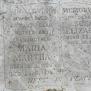 ? Maria Martha 1926-1978 :: ? Susan Elizabeth 1931-1987
