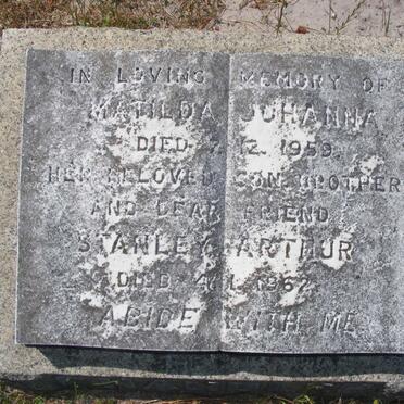 ? Stanley Arthur -1967 &amp; Matilda Johanna -1959