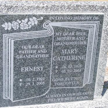 ? Ernest 1921-2005 &amp; Mary Catherine 1925-2003