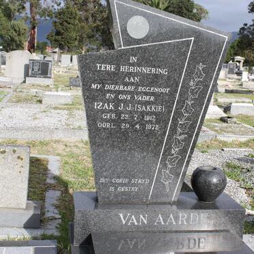 AARDE Izak J.J., van 1912-1972