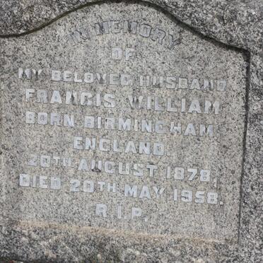 ALEXANDER Francis William 1878-1958