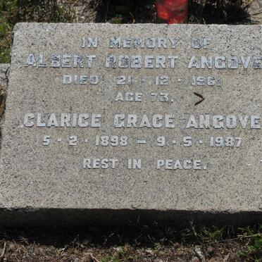 ANGOVE Albert Robert -1961 &amp; Clarice Grace 1898-1987