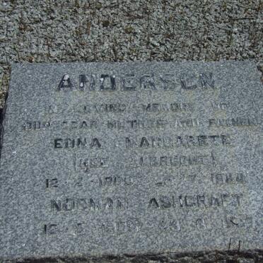 ANDERSON Norman Ashcraft  1905-19?7 &amp; Edna Margarete ALBRECHT 1906-1984