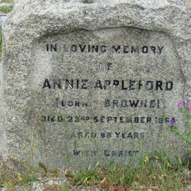 APPLEFORD Annie nee BROWNE -1964