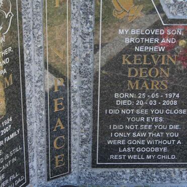 APRIL Abraham James 1924-2007 :: MARS Kelvin Deon 1974-2008 
