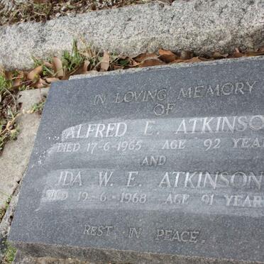 ATKINSON Alfred E. -1965 &amp; Ida W.E. -1968