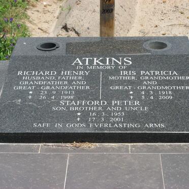 ATKINS Richard Henry 1913-1998 &amp; Iris Patricia 1918-2009 :: ATKINS Stafford Peter 1953-2001