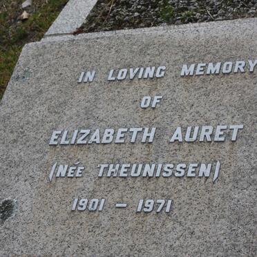 AURET Elizabeth nee THEUNISSEN 1901-1971