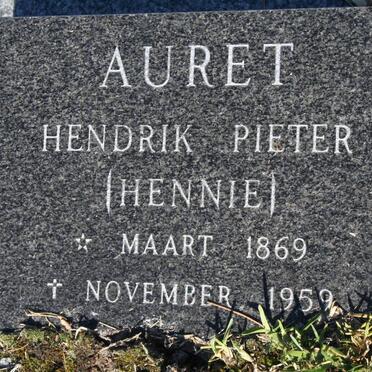 AURET Hendrik Pieter 1869-1959