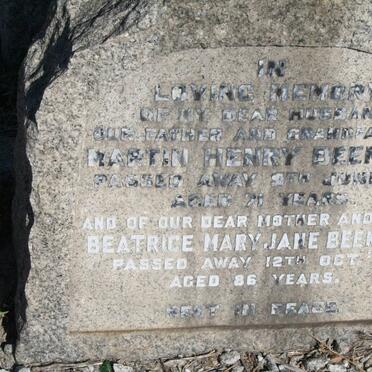 BEEMING Martin Henry -1962 &amp; Beatrice Mary Jane -1976