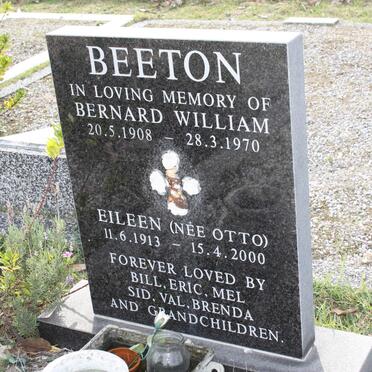 BEETON Bernard William 1908-1970 &amp; Eileen OTTO 1913-2000
