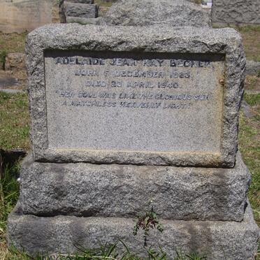 BECKER Adelaide Jean Kay 1883-1940