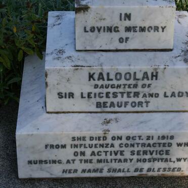 BEAUFORT Kaloolah -1918