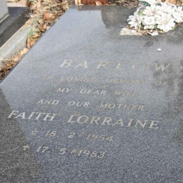 BARLOW Faith Lorraine 1954-1983