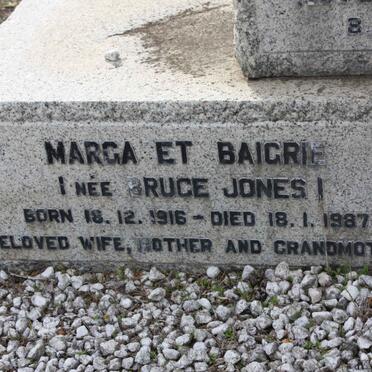 BAIGRIE Margaret nee BRUCE JONES 1916-1987