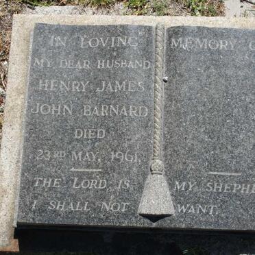 BARNARD Henry James John -1961