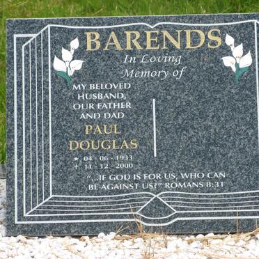 BARENDS Paul Douglas 1933-2000