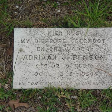 BENSON Adriaan J. 1890-1950