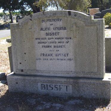 BISSET Frank &amp; -1960 &amp; Alice Louisa -1946