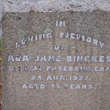 BINCKES Ada Jane -1927