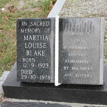BLAKE Martha Louise 1923-1978