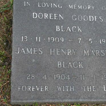 BLACK James Henry Marston 1904-1981 &amp; Doreen Goodes 1909-1980