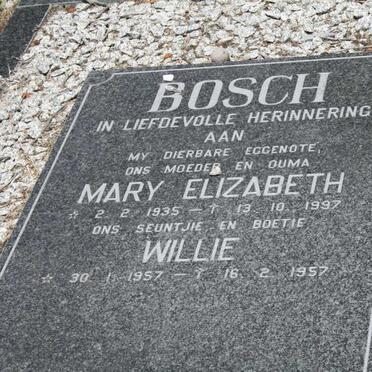BOSCH Mary Elizabeth 1935-1997 :: BOSCH Willie 1957-1957