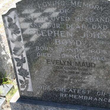 BOYD Stephen John 1894-1960 &amp; Evelyn Maud 1902-1990