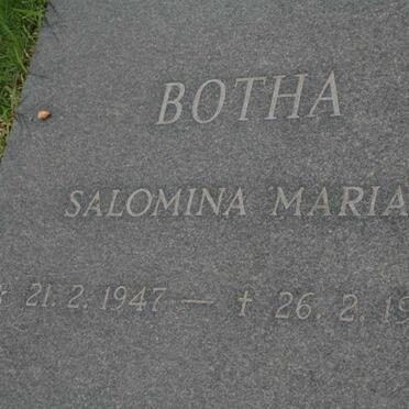 BOTHA Salomina Maria 1947-1983