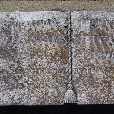 BOSMAN Daniel Johannes -1949 &amp; Johanna Petronella -1954