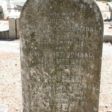 BOMBAI Johann Carl Rudolph 1845-1919 :: BOMBAI J.W. Ernst 1883-1918 &amp; Helene Maria Wilhelmine BOKELMANN 1887-1951